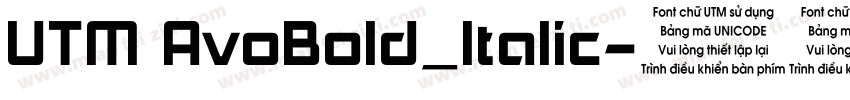 UTM AvoBold_Italic字体转换